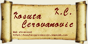 Košuta Cerovanović vizit kartica